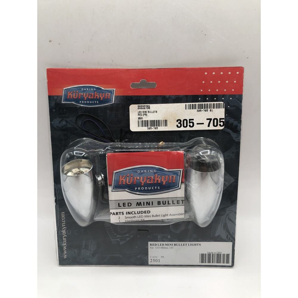 Kuryakyn Mini LED Bullet Lights - Amber/Smoke Lens Chrome 2501 READ DESCRIPTION